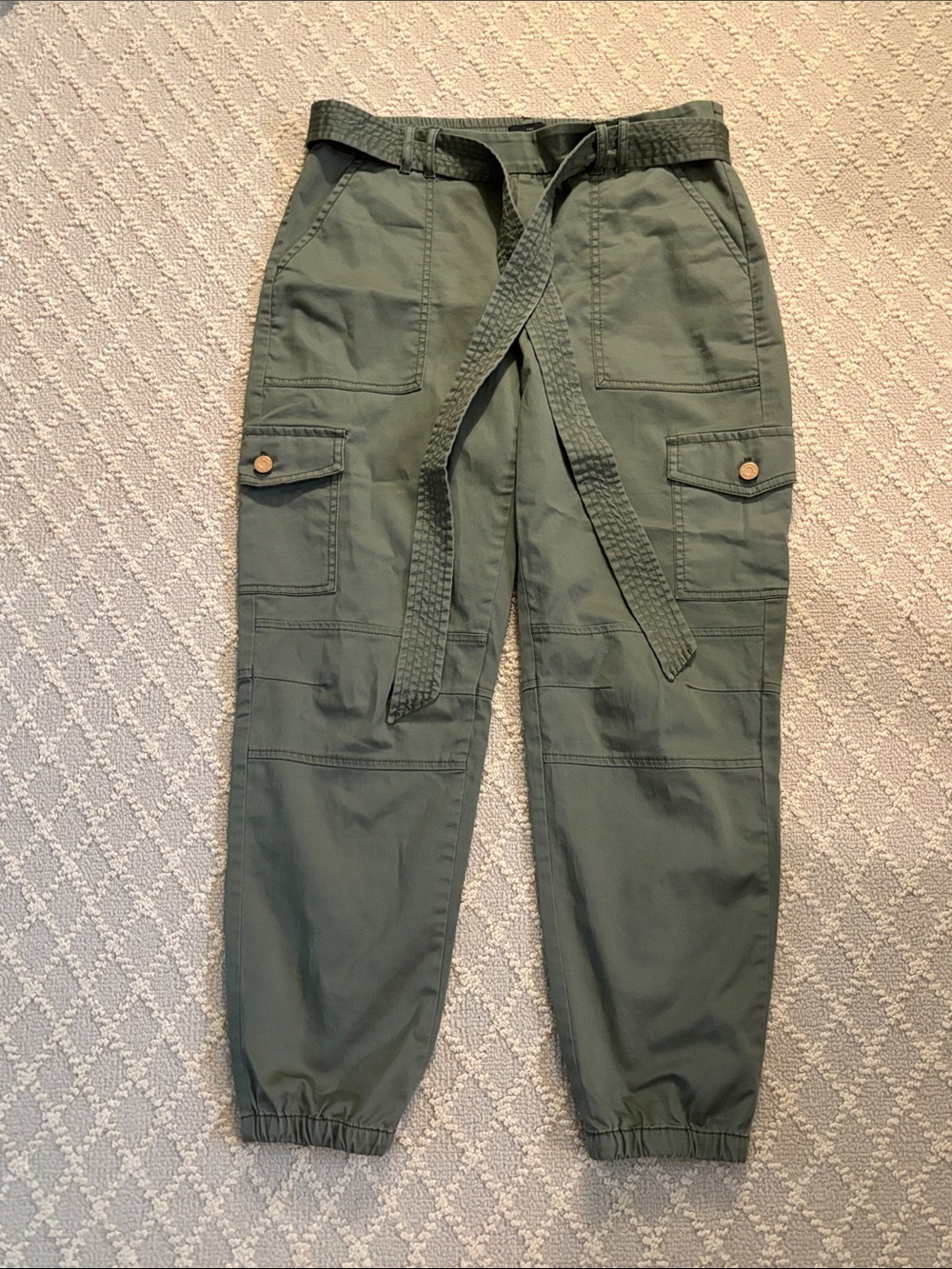 White House Black Market Green Cargo Jogger Pants